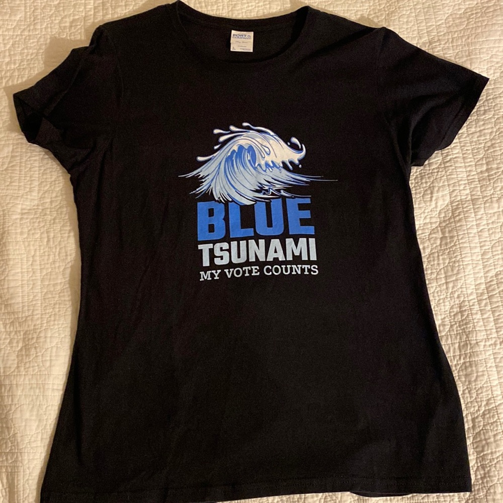 BLUE TSUNAMI Democratic Shirt - MY VOTE COUNTS